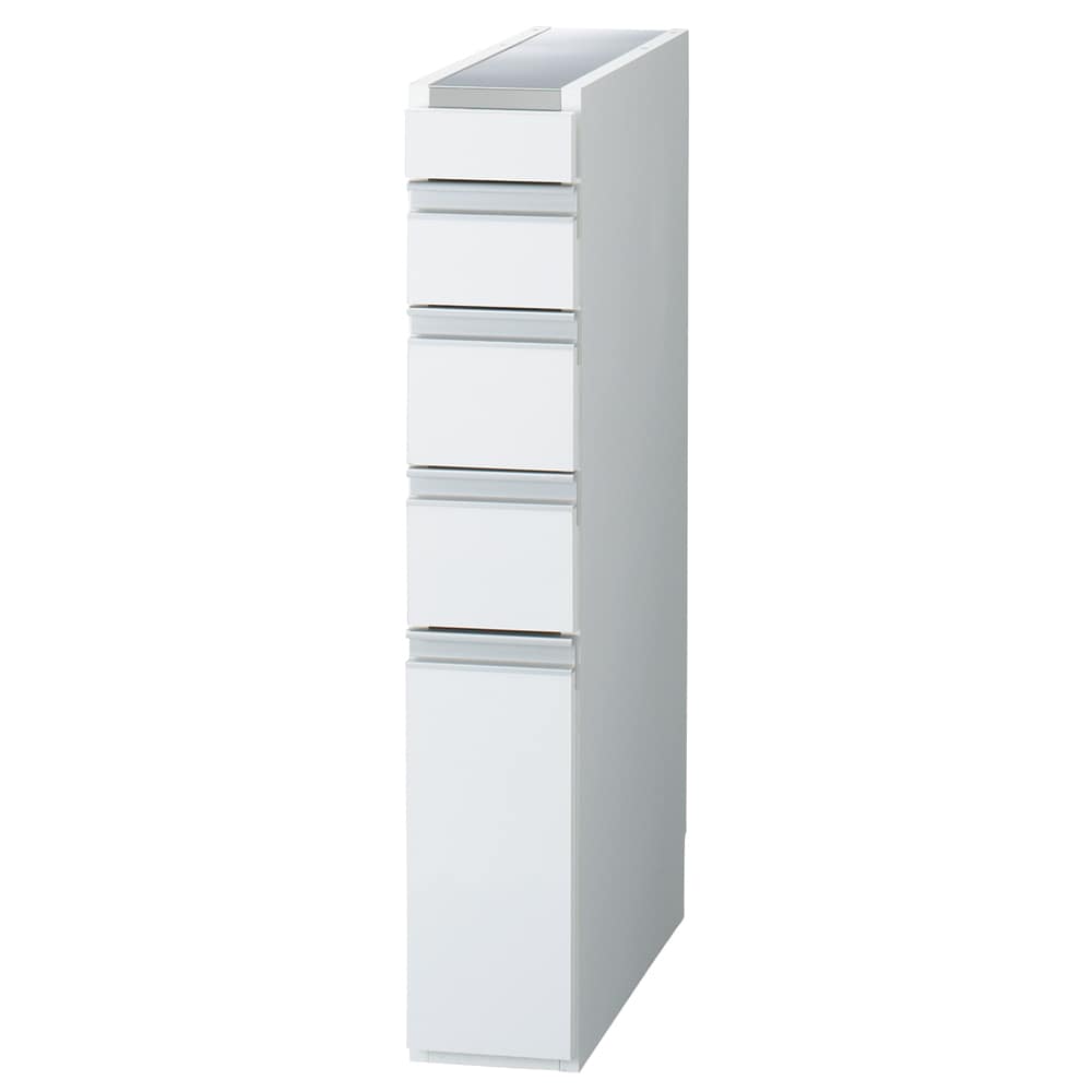 幅15奥行55高さ85cm］ダブルステンレス天板隙間収納庫 日本製 光沢