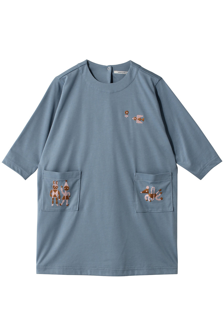 mina perhonen(ミナ ペルホネン)｜【KIDS】funワンピース ライトブルー