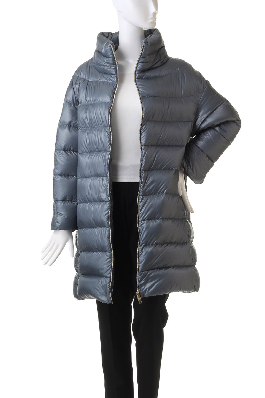 HERNO(ヘルノ)｜イコニコ ロング ナイロンダウンコート/ブルー の通販