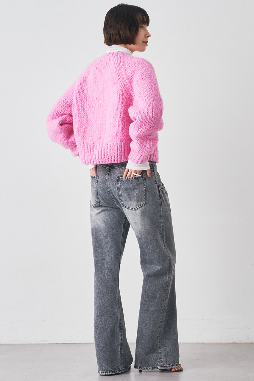 Whim Gazette ウィムガゼット ピンク ラップデニムパンツ 36 Whim