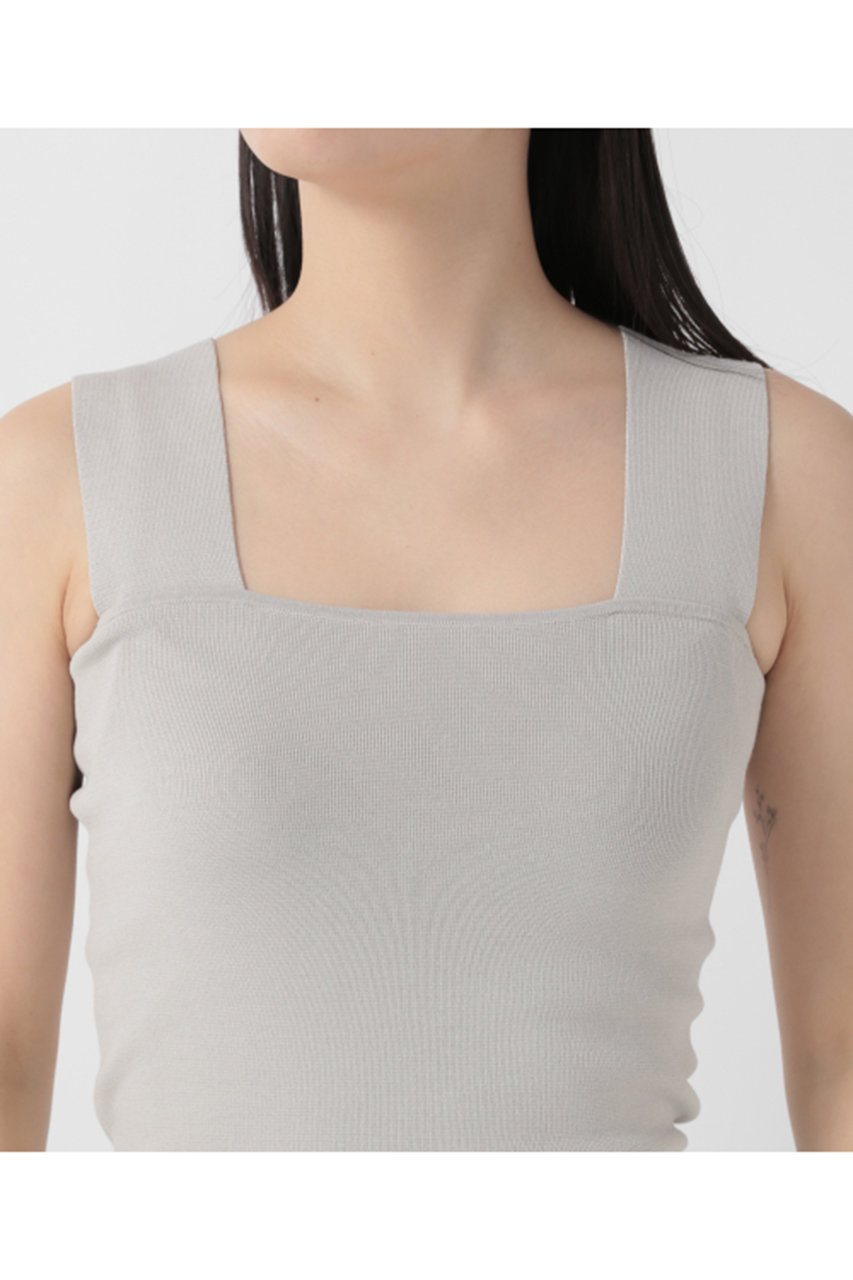 Chaos(カオス)｜シルクコンニットタンク/ライトグレー の通販