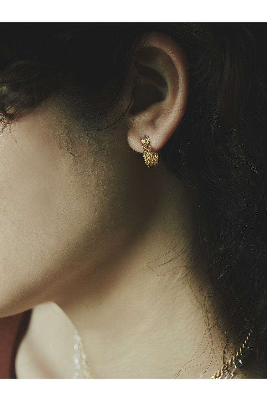 GIGI(ジジ)｜【受注生産】Knitted chain ピアス/ゴールド の通販