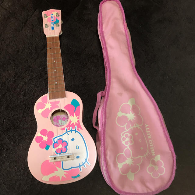ご当地 日焼けキティギターウクレレサンダルkitty 根付けストラップ 5