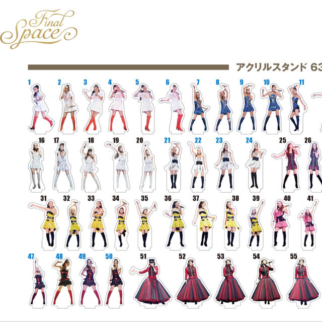 安室奈美恵アクリルスタンド 安室奈美恵 アクリルスタンド 0 全63種類