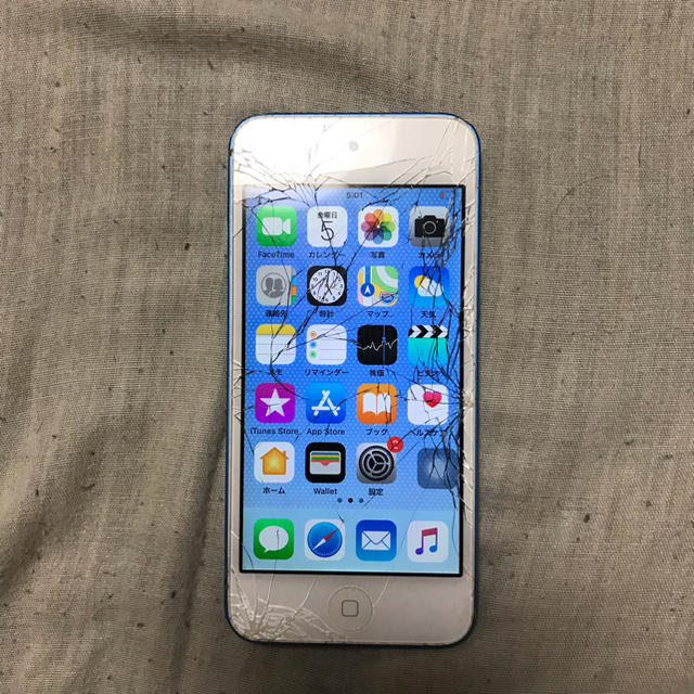 Apple - iPod touch第6世代 画面割れ ブルー 16GBの通販 by ブン太郎's