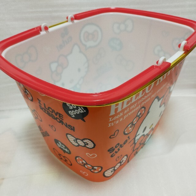 ハローキティ - サンリオ キティ 小物入れ バケット カゴ 持ち手付の