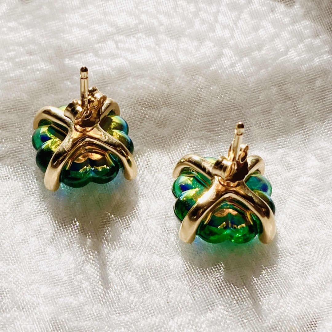 Baccarat - ◎未使用◎バカラ トレフル ピアス グリーン クローバーの