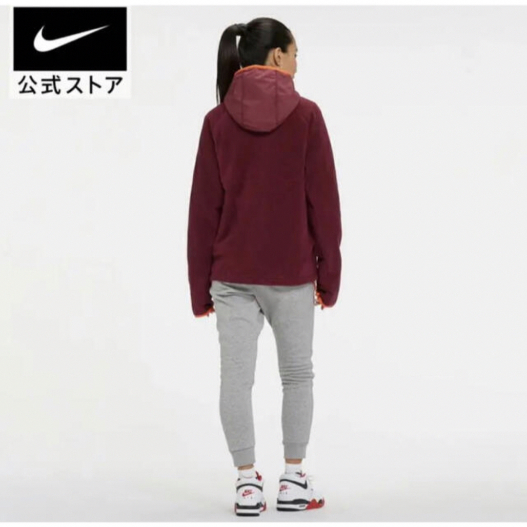 NIKE スポーツウェア フルジップ パーカー 赤 オレンジ バーガンディの