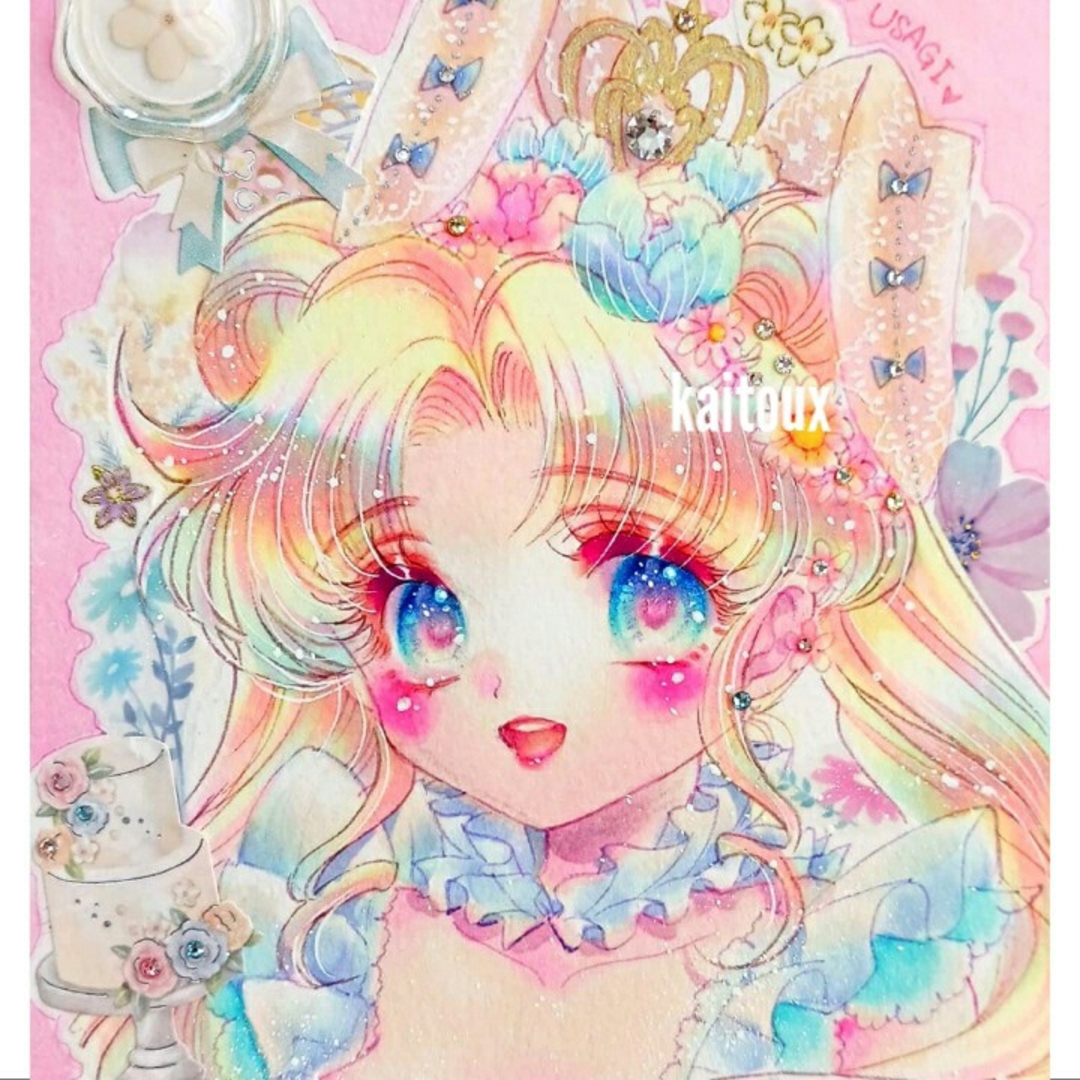 うさぎちゃんイースター/手描きイラスト/イラストオーダーの通販 by