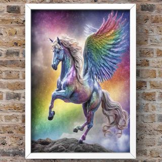 額付き開運ペガサス 開運と幸福絵画•風水癒しとヒーリング