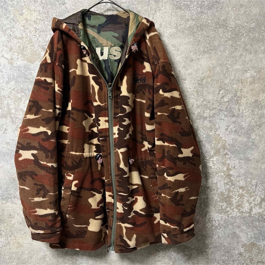 STUSSY - STUSSY ステューシー リバーシブル カモフラ パーカー
