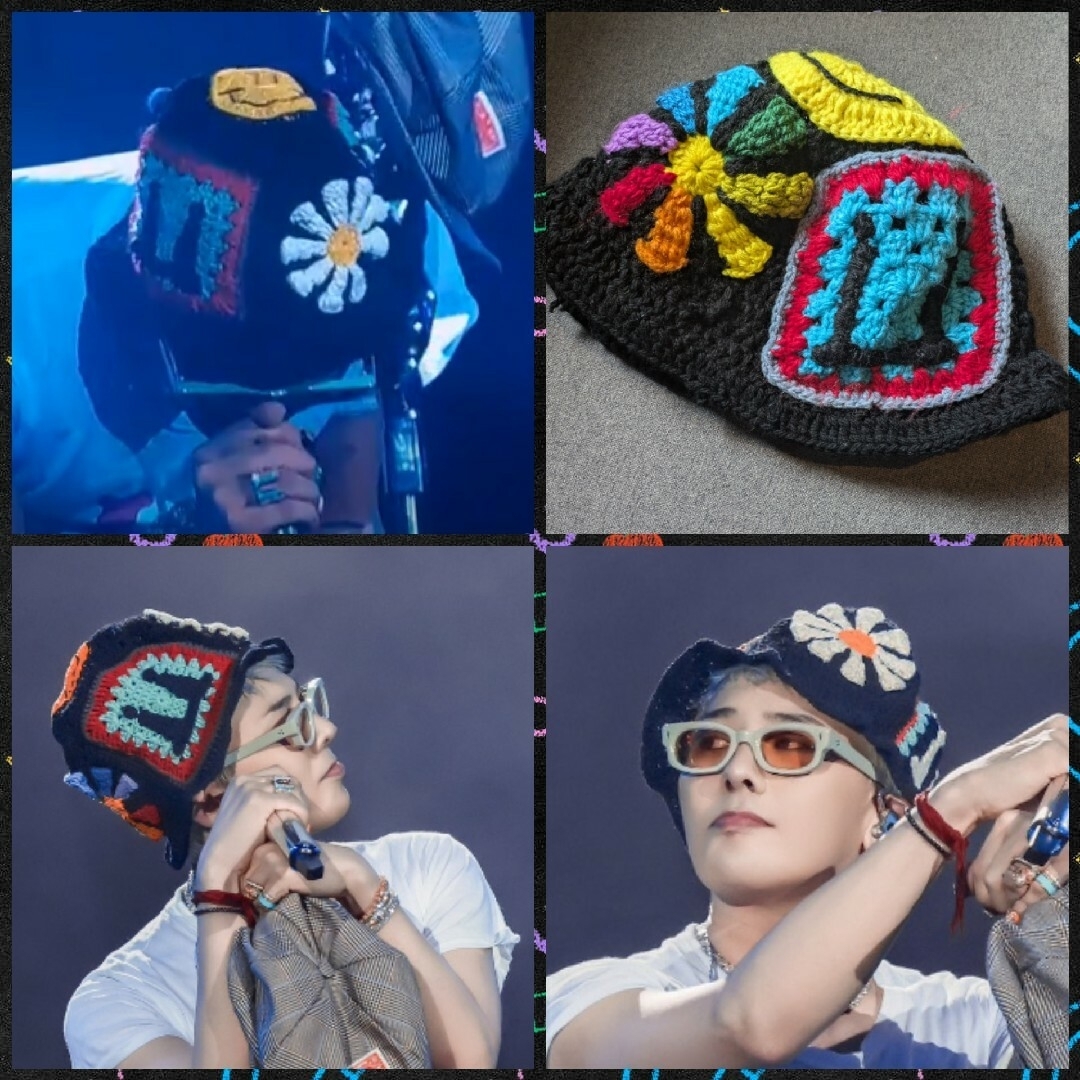 PEACEMINUSONE - 🌼G-DRAGON Ubermensch 編み編みバケハ🌼ニット帽