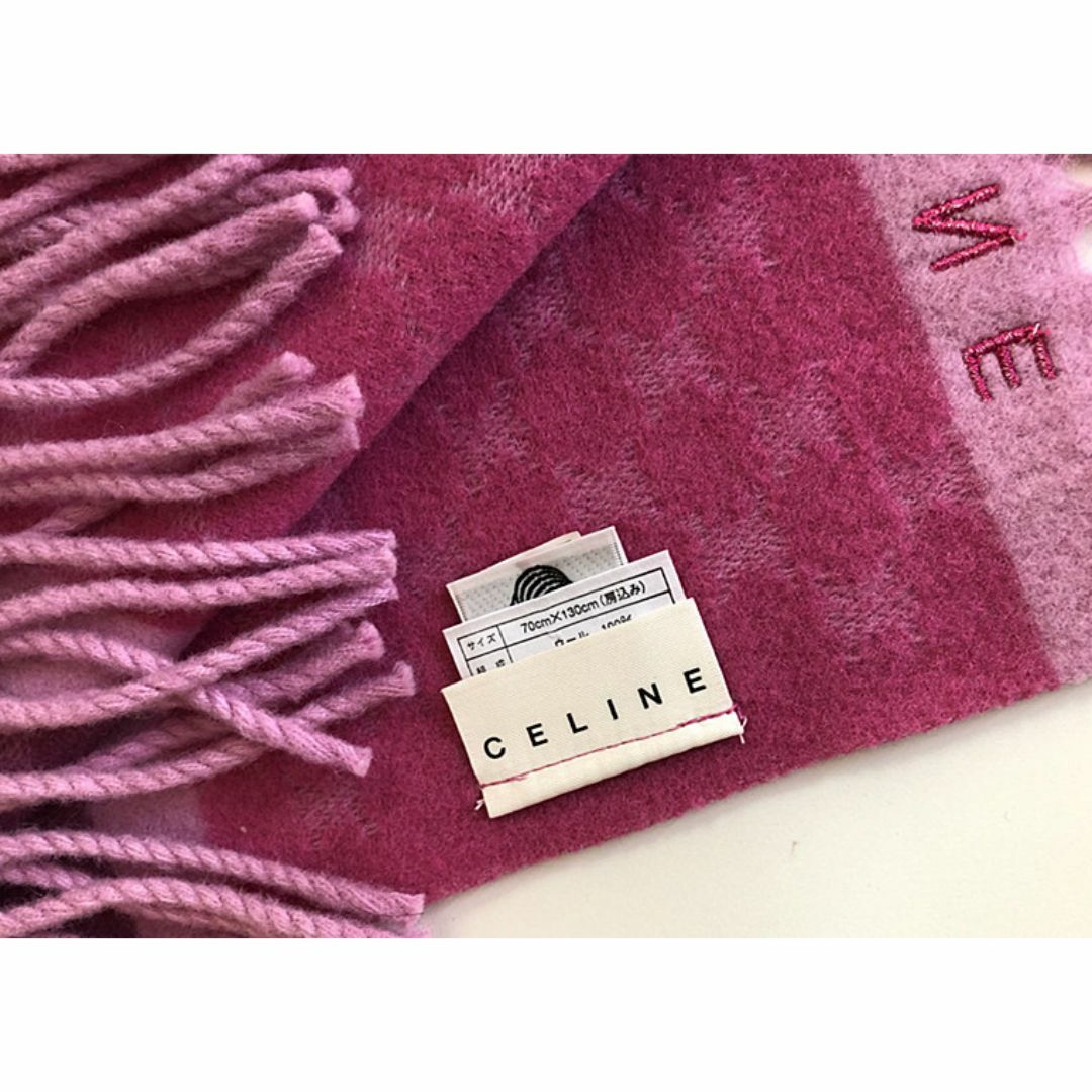 CELINE - 未使用に近い超人気☆CELINEセリーヌ☆マカダム柄☆マフラー