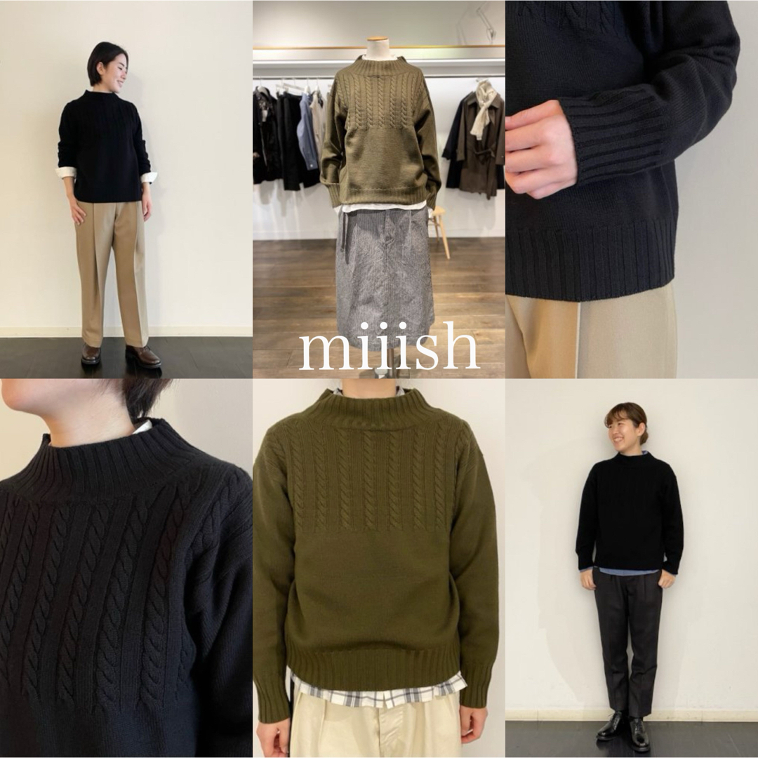 マーガレットハウエル ウール カシミヤ ケーブルニット ハイネック II