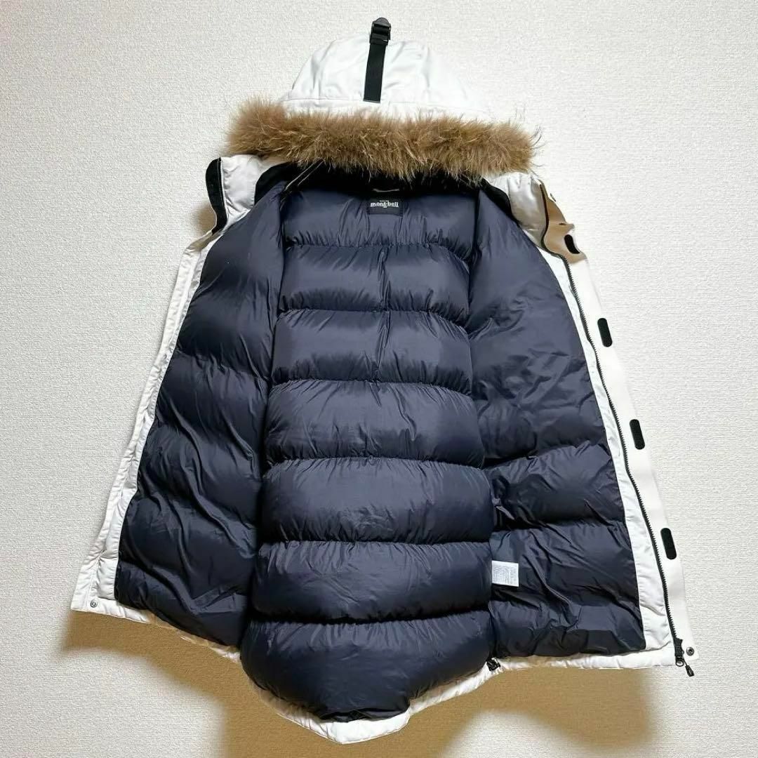 mont bell - 【人気】モンベル ファー フード ダウンジャケット 白
