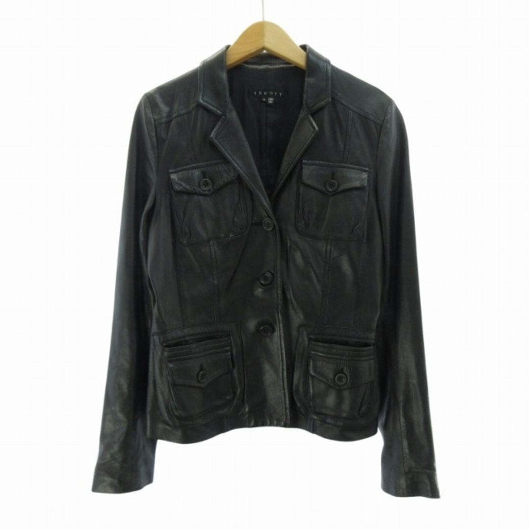 Theory - セオリー Theory レザー ジャケット 黒 ブラック 2 約Mの通販