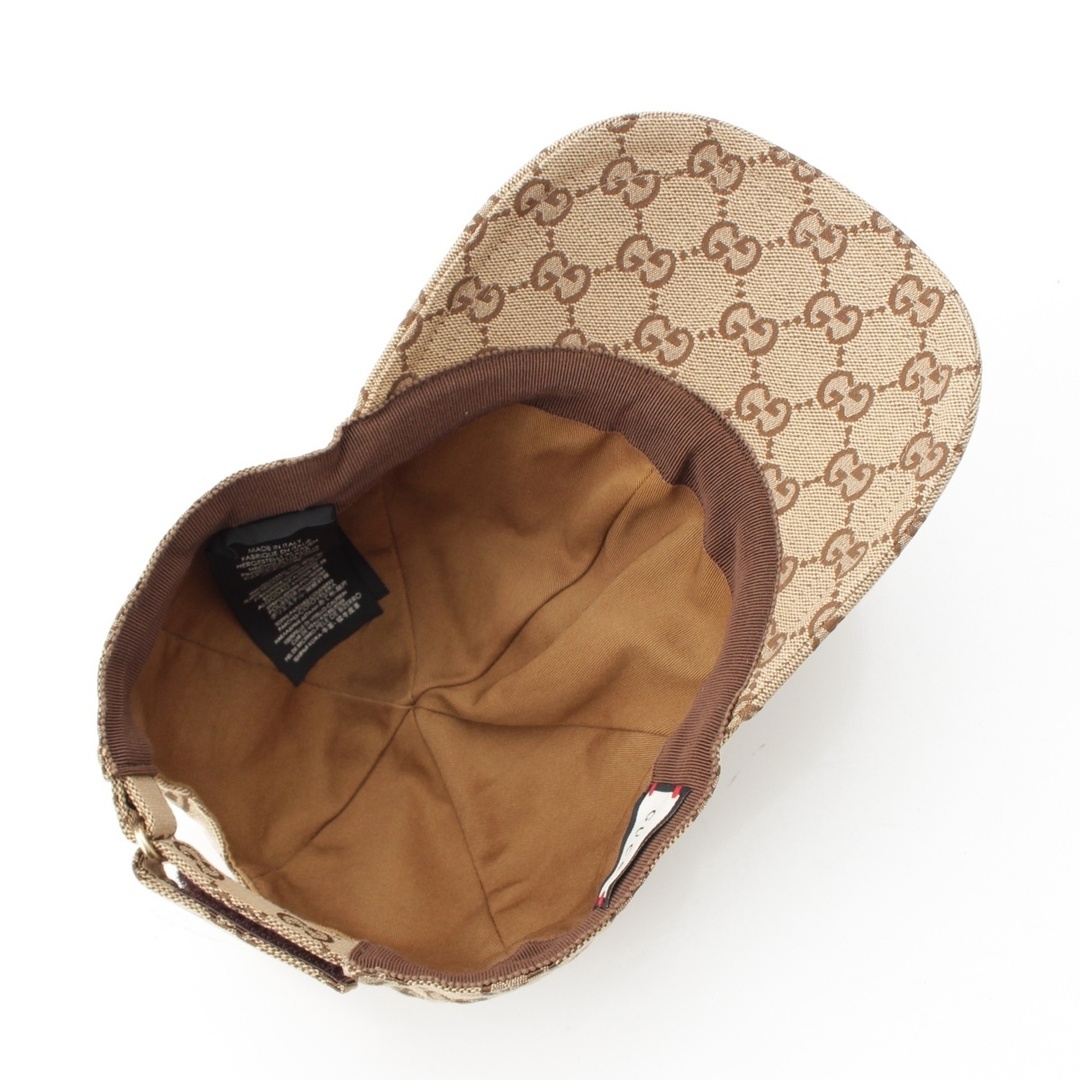 GUCCI - グッチ GGキャンバス ロゴパッチ キャップ 帽子 ブラウン L