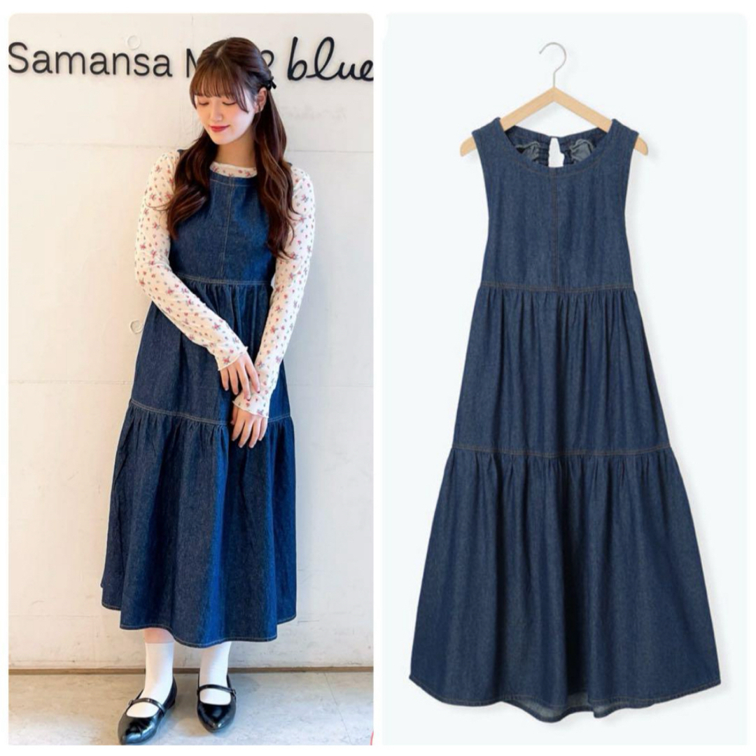 ehka sopo - ehka sopo エヘカソポ デニムバックリボンワンピース