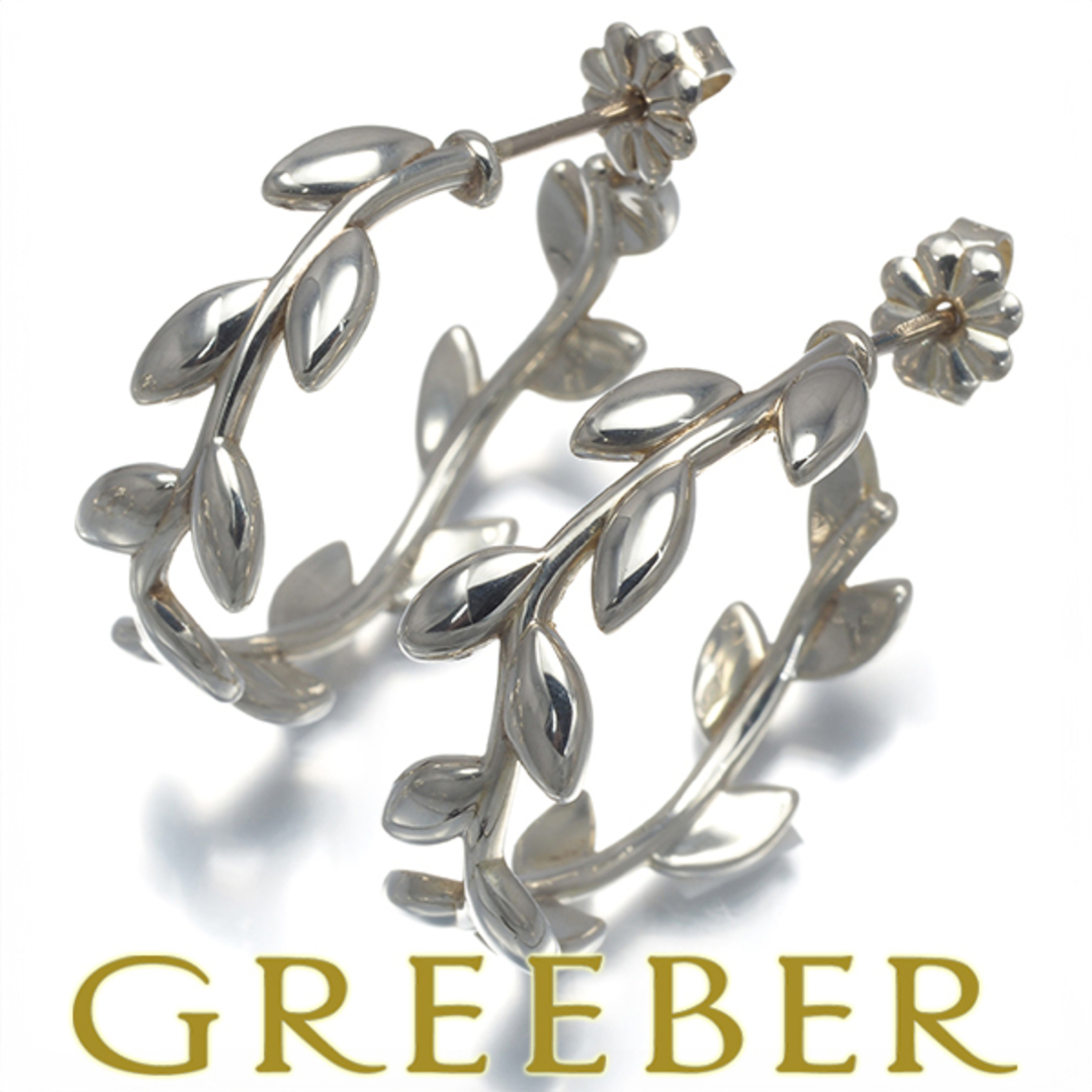 Tiffany & Co. - ティファニー ピアス オリーブリーフ フープ シルバー