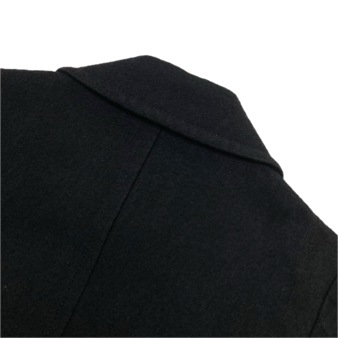 トリココムデギャルソン 16AW ウールコットン 丸襟 ダブルコート 黒S