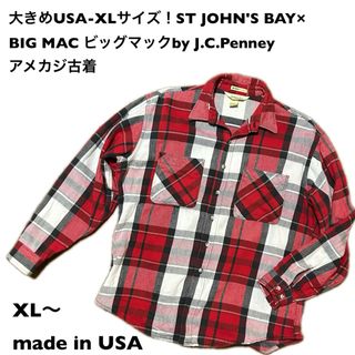 J.C.PENNEY - 70s bigmac ビックマック ヘビーネルシャツ ネイビー