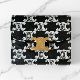 CELINE - CELINE チェック柄 三つ折り財布 トリオンフの通販 by