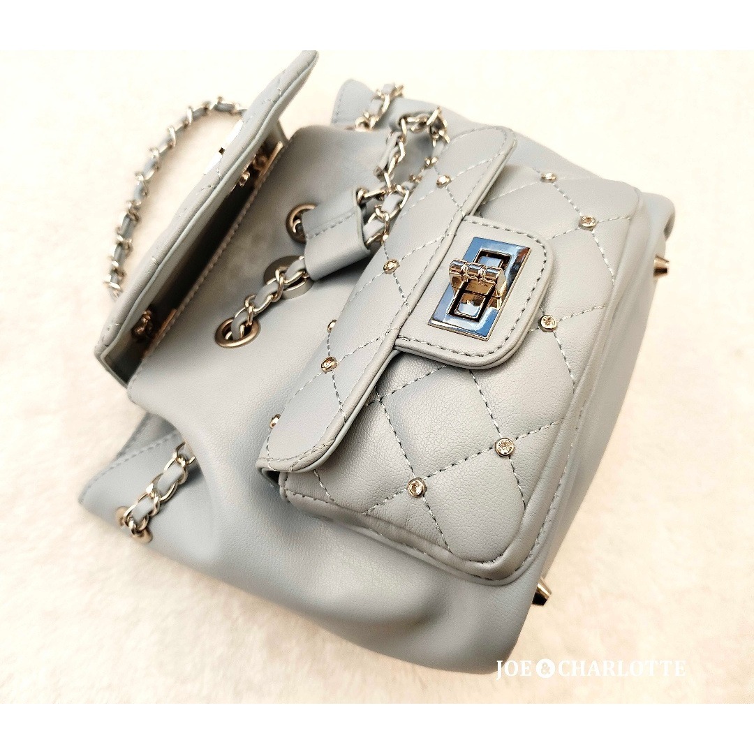 Darich - ダーリッチ darich キルティングビジューミニリュック SAX