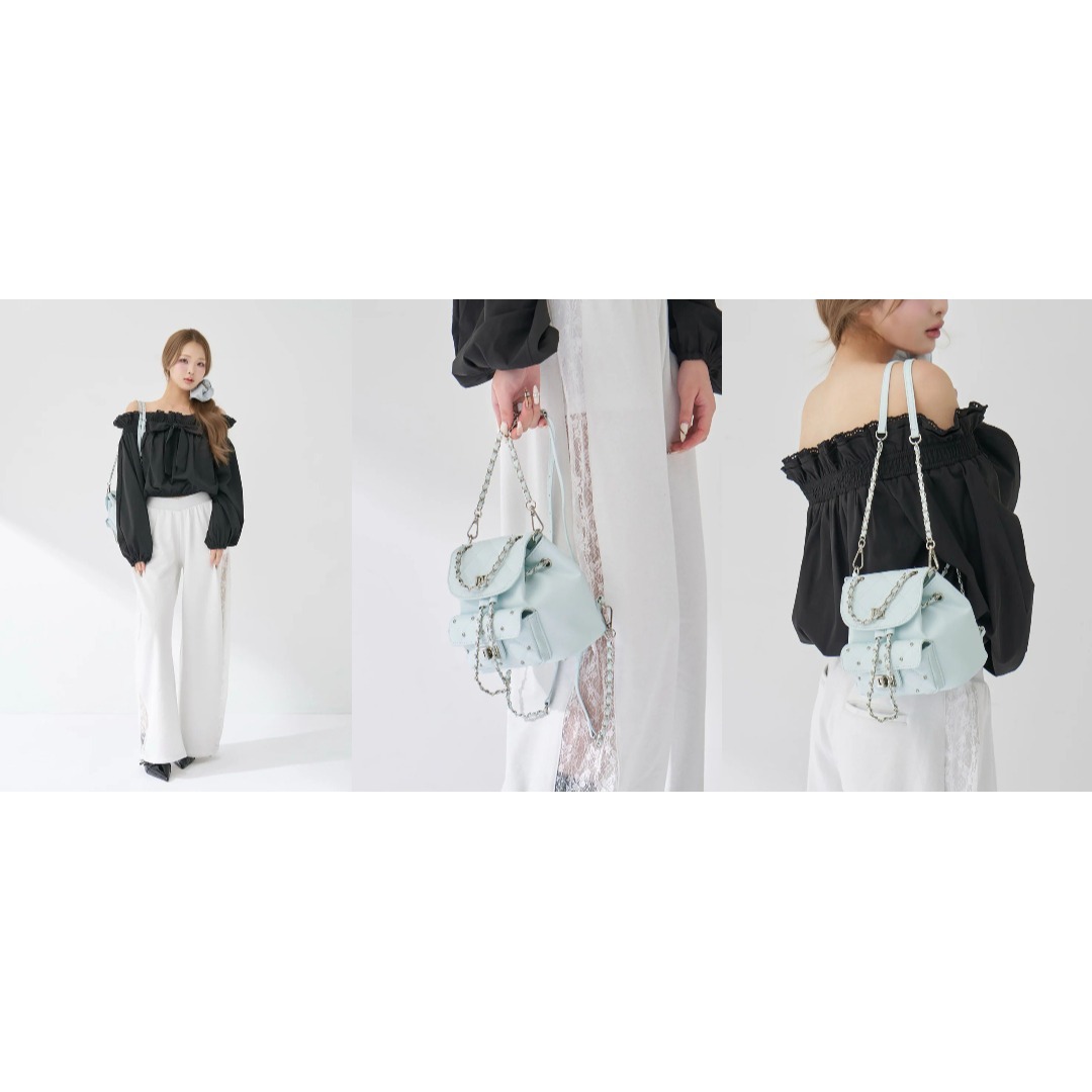 Darich - ダーリッチ darich キルティングビジューミニリュック SAX