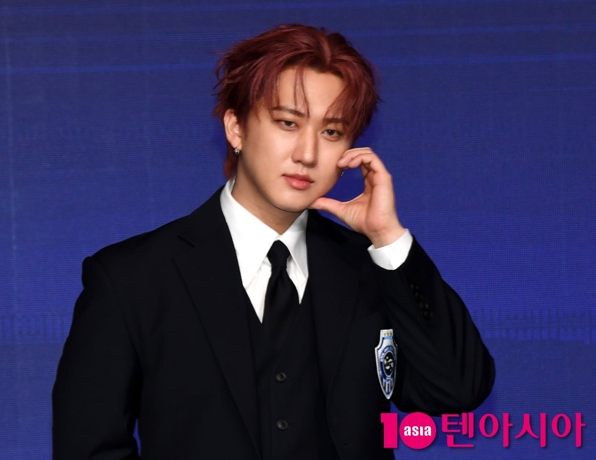 ストレイキッズのチャンビン、4thアルバム『KARMA』発表記者会見に登場