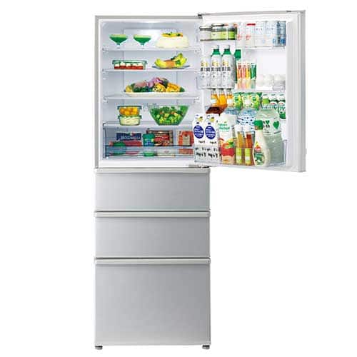 AQUA 冷蔵庫 【新品同様】4ドア冷凍冷蔵庫 355L 右開 ミスティ