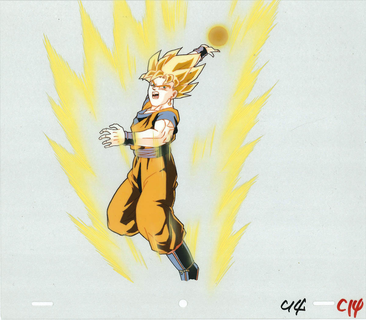 Goku セル画 手書きメモ付き Goku セル画 手書きメモ付き Goku セル画