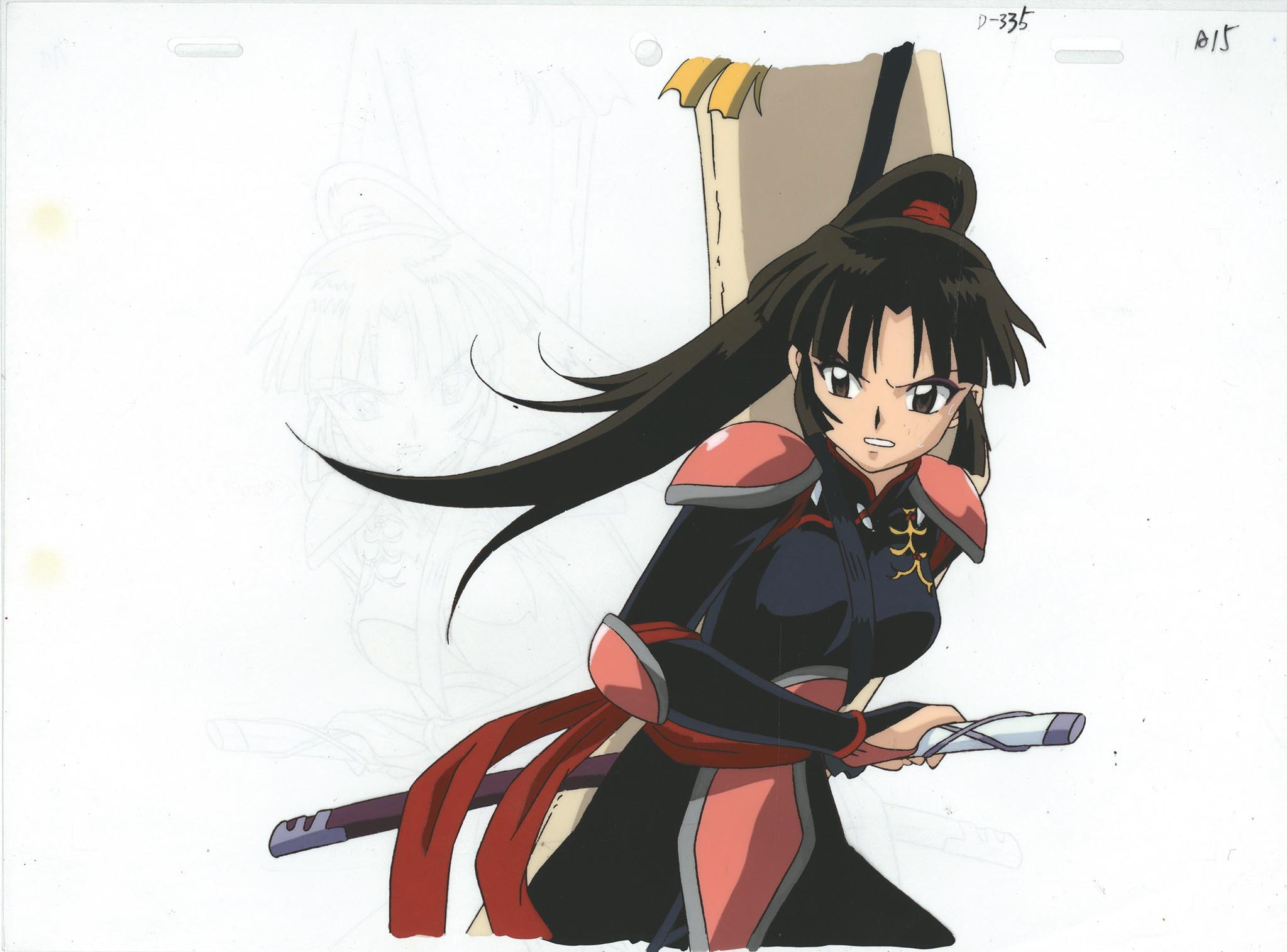 犬夜叉 珊瑚 セル画 動画 原画 3枚 犬夜叉 珊瑚 セル画下書き?原画? 3