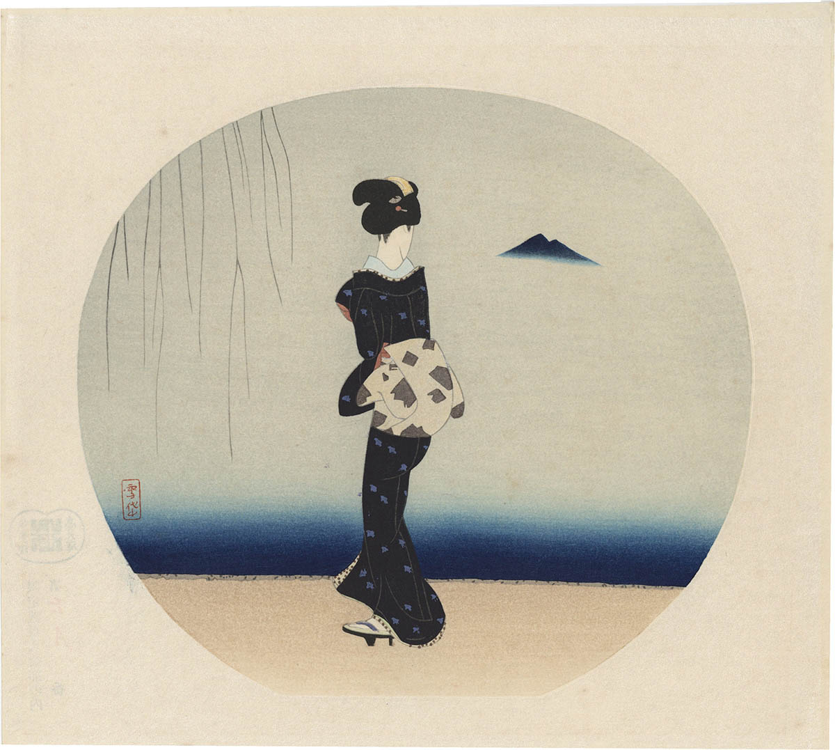 8801] 小村雪岱「うちわ絵八佳 8枚揃 版画作品」