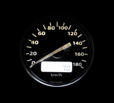 Webike | DAYTONA デイトナ 電気式スピードメーター 180km/h ホワイト