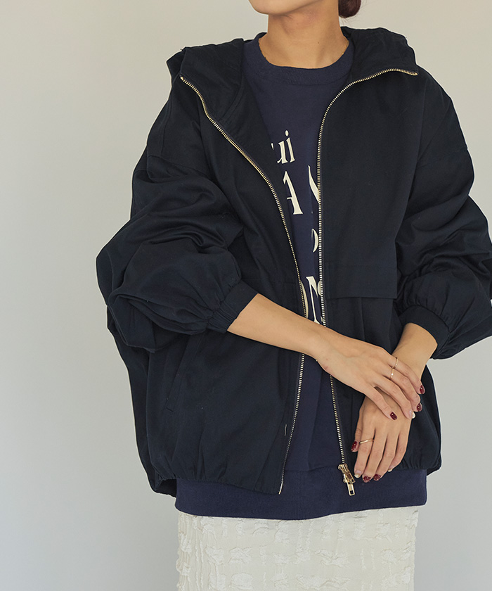 コットンツイルダブルジップマウンテンパーカー | titivate