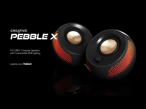 Creative Pebble X 2.0 USB-C Computer Speakers with Customizable