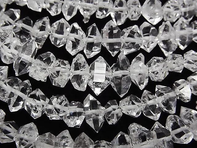 NY産ハーキマーダイヤモンド ラフロック 【XLサイズ】 1連（約15cm