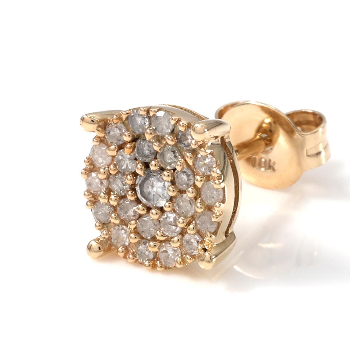 ダイヤモンド 10K イエローゴールド ピアス 7mm P3959-E-10KY