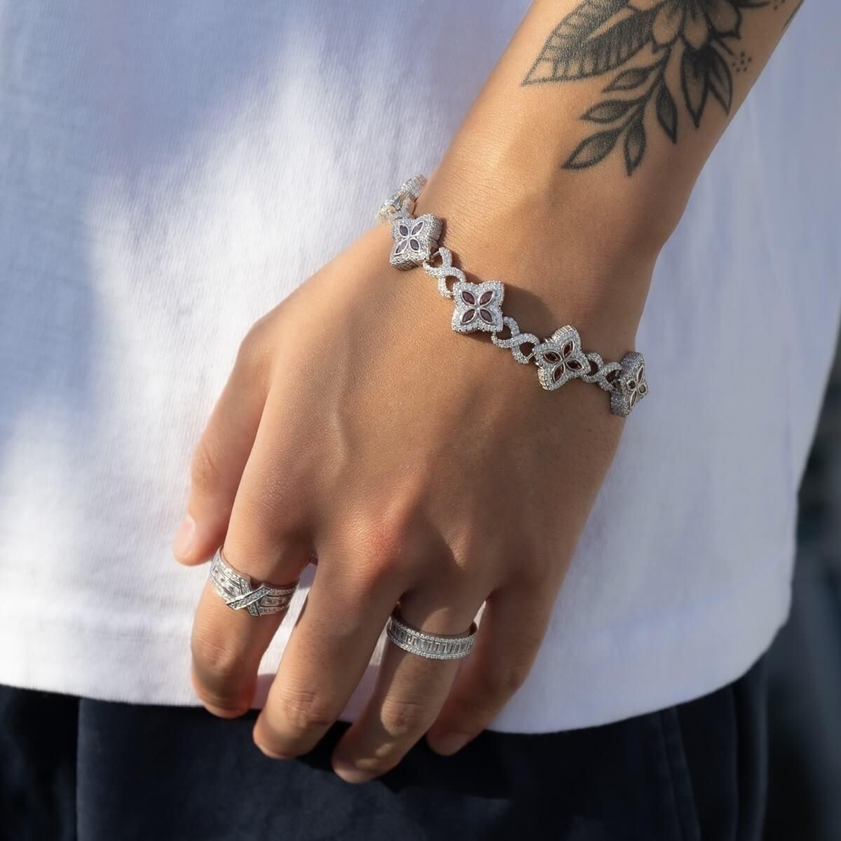 シルバー ブレスレット 幅15.5mm 20cm CLIN-BR-RED - AVALANCHE