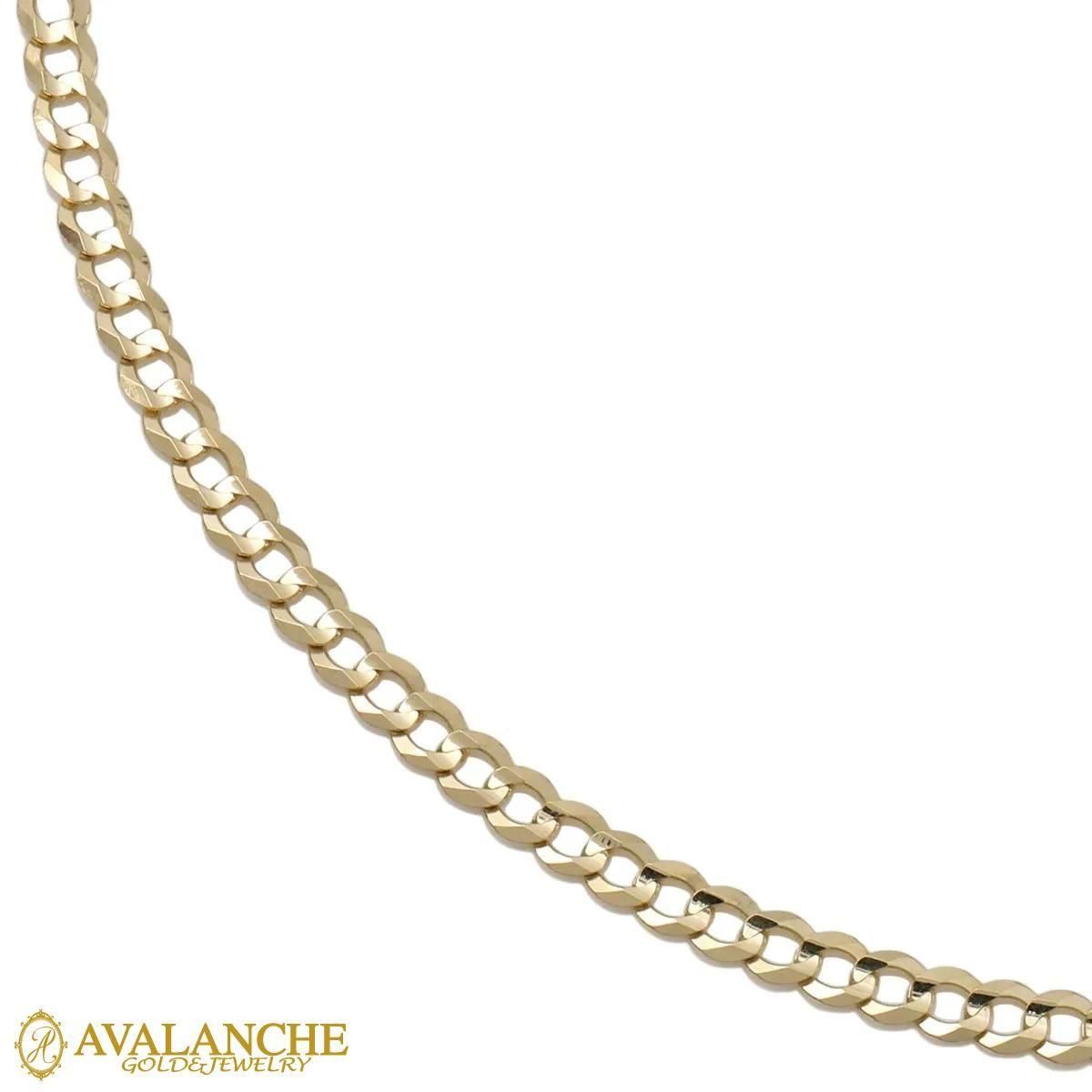 10K イエローゴールド キューバンネックレス 幅2.8mm 40cm-60cm