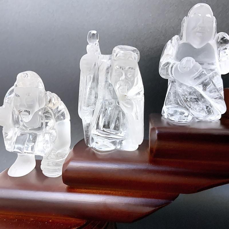 天然水晶 七福神 木製台座 】 | めのうの店川島【公式通販】創業明治10年