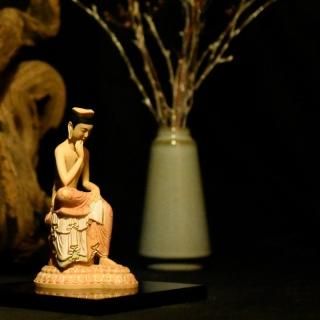 大元帥明王】 桧木 立5.0寸 総高26.5cm