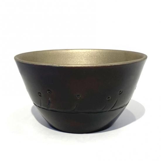 末広がり椀S 波模様【黒漆／錫粉】遠藤英明 - 鎌倉八座オンラインショップ