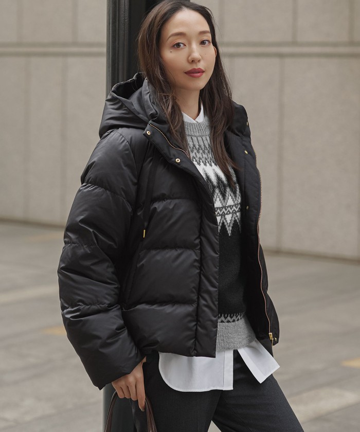 滝沢眞規子さん着用/VERY掲載】シレータフタ コンパクト ダウンコート