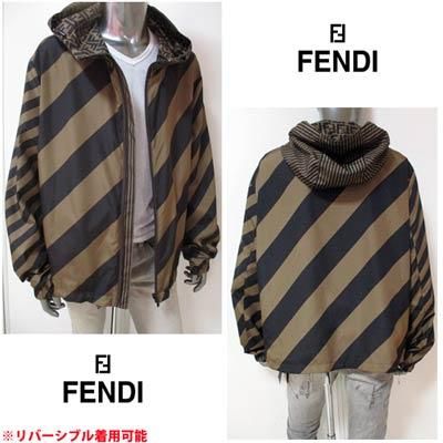 フェンディ FENDI メンズ アウター ジャケット ロゴ リバーシブル可