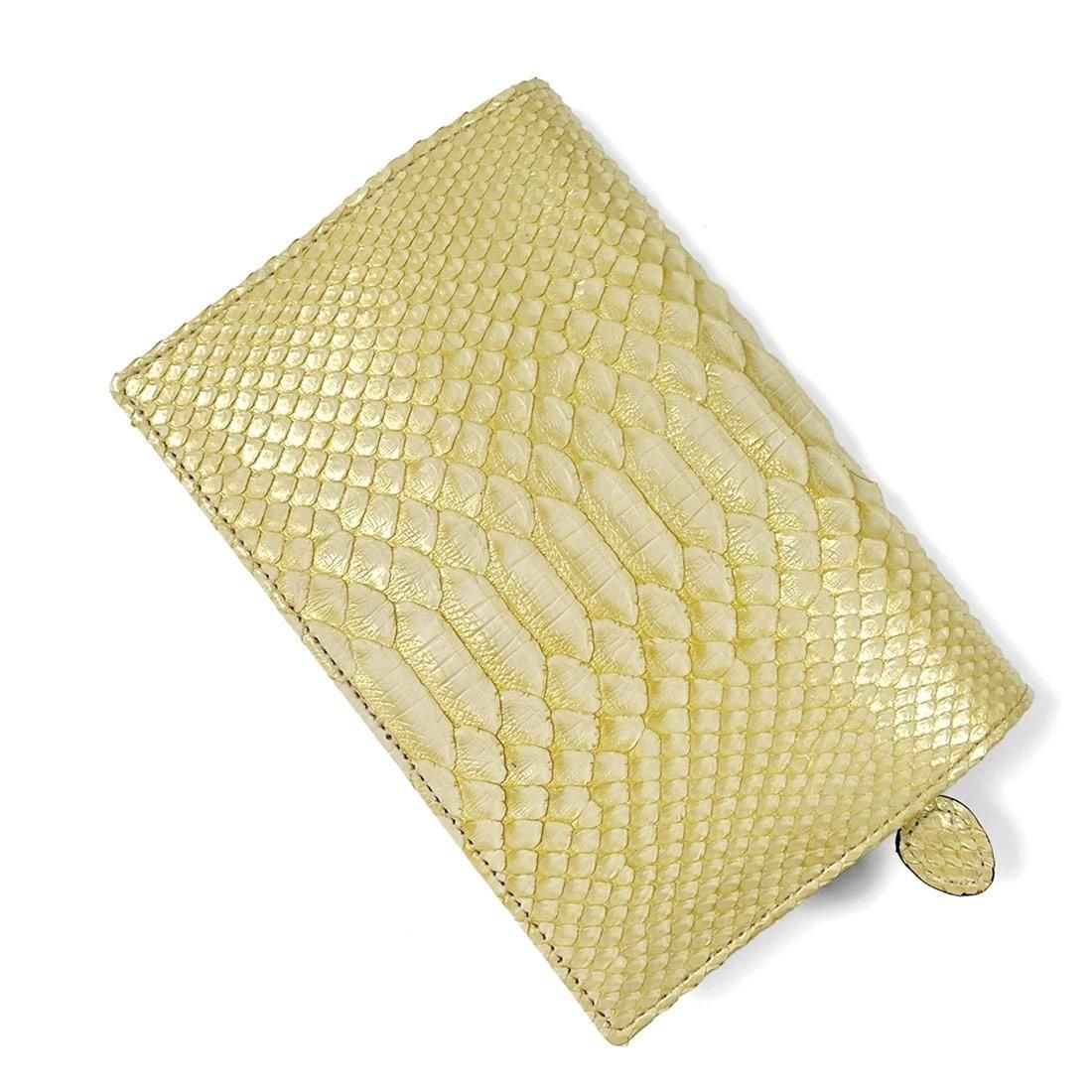 パイソン ゼブラ 本革 ブックカバー | しおり付き 文庫用 - パイソン