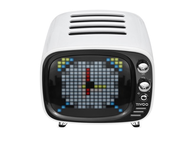 レトロテレビ風のBluetoothスピーカー「Tivoo」、ピクセルアートなど