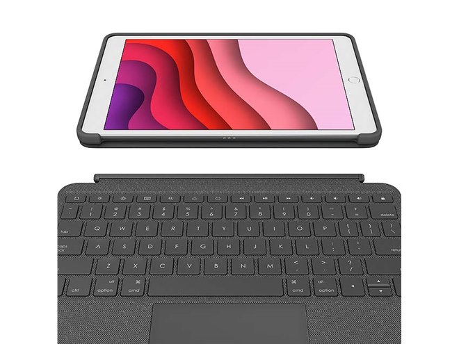 ロジクール、トラックパッド付きのiPad用キーボード一体型ケース