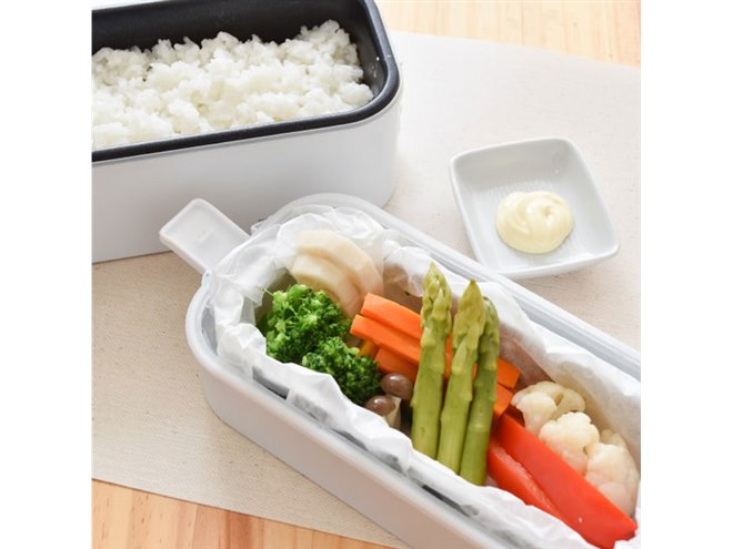 最短15分でお米炊きあげ＋おかず調理、サンコーの2段式「弁当箱炊飯器