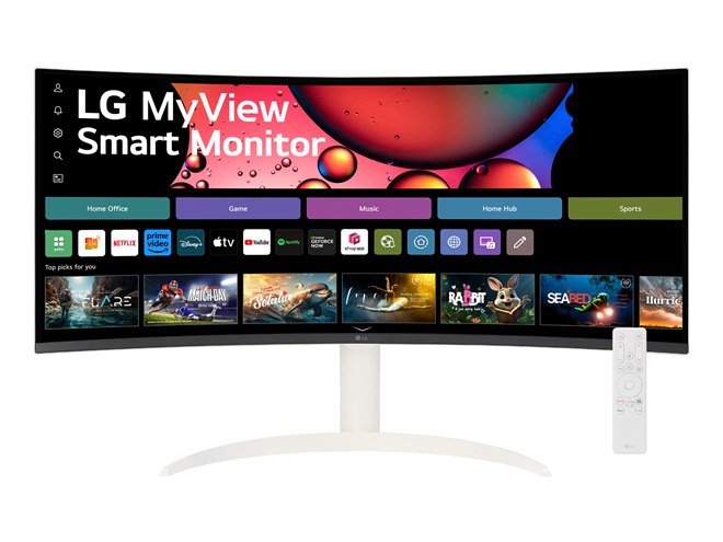 LG、3440×1440表示対応の34型曲面ウルトラワイド液晶「LG MyView Smart